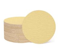 sourcing map 50 Pcs 125mm (5 Inch) Sanding Discs, 120 Grit Hook and Loop Sandpaper, No-Hole Aluminum Oxide Orbital Sander Sandpaper for Woodworking Automotive Metal Polishing, Yellow