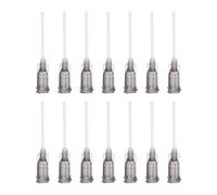 sourcing map 50 Pcs 16G Plastic Dispensing Needles, 1" PTFE Glue Needle Tube Blunt Luer Lock Tips with PP Flexible Needle for Liquid Glue Gun, Grey