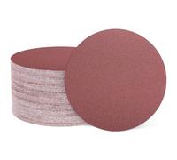 sourcing map 50 Pcs 180mm 7 Inch Sanding Discs, 150 Grit Hook and Loop Sandpaper, No-Hole Aluminum Oxide Orbital Sander Sandpaper for Woodworking Automotive Metal Polishing, Red