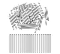 sourcing map 50 Pcs 4mm x 50mm Dowel Pins Bearing Steel Cylindrical Dowel Pins Shelf Support Peg Pin Rod Fasten Elements Metal Shelf Pegs +/-0.02mm Diameter Tolerance, Silver Tone