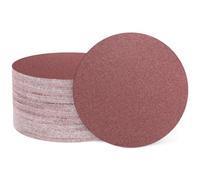 sourcing map 50 Pcs 50mm 2 Inch Sanding Discs, 60 Grit Hook and Loop Sandpaper, No-Hole Aluminum Oxide Orbital Sander Sandpaper for Woodworking Automotive Metal Polishing, Red