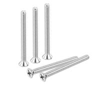 sourcing map 50 pcs #6-32x1-1/2 inches Machine Screws Phillips Pan Cross Head Screws Fasteners Bolts 304 Stainless Steel Silver for Wall Socket,House Repairs
