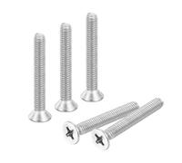 sourcing map 50 pcs #8-32x1-1/4 inches Machine Screws Phillips Pan Cross Head Screws Fasteners Bolts 304 Stainless Steel Silver for Wall Socket,House Repairs