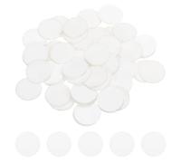 sourcing map 50 Pcs Adhesive Felt Circles, 1.5" Round Non-Woven Felt Pads Stickers Dots Pre Cut for DIY Crafts Sewing Handcraft Costume Holiday Decoration, White