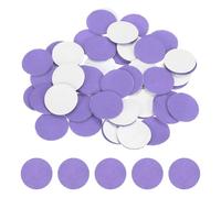 sourcing map 50 Pcs Adhesive Felt Circles, 1.5" Round Non-Woven Felt Pads Stickers Dots Pre Cut for DIY Crafts Sewing Handcraft Costume Holiday Decoration, Light Purple