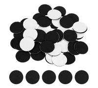 sourcing map 50 Pcs Adhesive Felt Circles, 1.5" Round Non-Woven Felt Pads Stickers Dots Pre Cut for DIY Crafts Sewing Handcraft Costume Holiday Decoration, Black