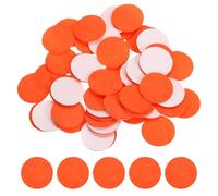 sourcing map 50 Pcs Adhesive Felt Circles, 1.5" Round Non-Woven Felt Pads Stickers Dots Pre Cut for DIY Crafts Sewing Handcraft Costume Holiday Decoration, Orange