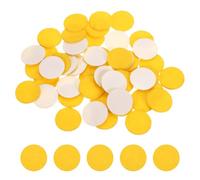 sourcing map 50 Pcs Adhesive Felt Circles, 3/4" Round Non-Woven Felt Pads Stickers Dots Pre Cut for DIY Crafts Sewing Handcraft Costume Holiday Decoration, Yellow