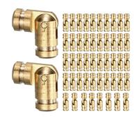 sourcing map 50 Pcs Barrel Hinges, 5 x 15 mm Jewelry Box Hinges Folding Concealed Brass Cylinder Hidden Barrel for Wooden Music Boxes Small Woodworking Projects Cabinet Doors, Yellow