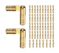 sourcing map 50 Pcs Barrel Hinges, 5 x 30 mm Jewelry Box Hinges Folding Concealed Brass Cylinder Hidden Barrel for Wooden Music Boxes Small Woodworking Projects Cabinet Doors, Yellow