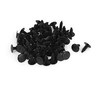 sourcing map 50 Pcs Black Plastic Rivet Clips 5mm x 15mm x 17mm