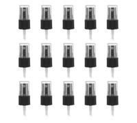 sourcing map 50 Pcs Black Spray Top, 18/410 Fine Mist Sprayer Reusable Replacement Spray Bottle Pump Plastic Top for Cosmetic Perfume and Body Sprays Bottle