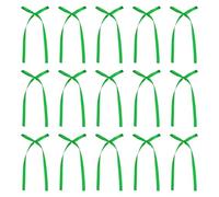 sourcing map 50 Pcs Bow Cake Toppers, 3x5.7 Inch Bow Cupcake Toppers Satin Bowknot Bow Party Decorations for Cake Dessert Craft DIY Decorating Wedding Birthday Party, Green