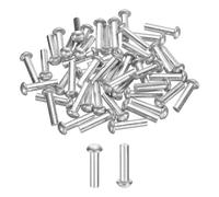 sourcing map 50 Pcs Brazier Head Solid Aluminum Rivets, M4 Dia x 16mm Length Round Head Aluminum Boat Rivets for Repairing Boats, Machinery, Aircraft, Automobile Industry