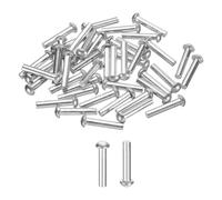 sourcing map 50 Pcs Brazier Head Solid Aluminum Rivets, M4 Dia x 20mm Length Round Head Aluminum Boat Rivets for Repairing Boats, Machinery, Aircraft, Automobile Industry