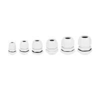 sourcing map 50 Pcs Cable Gland Kit PG7 PG9 PG11 PG13.5 PG16 PG19 Adjustable Cable Connectors,Waterproof Tight Conduit Connector Plastic Conduit Fitting Electrical Conduit Fitting,Grey