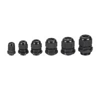 sourcing map 50 Pcs Cable Gland Kit PG7 PG9 PG11 PG13.5 PG16 PG19 Adjustable Cable Connectors,Waterproof Tight Conduit Connector Plastic Conduit Fitting Electrical Conduit Fitting,Black