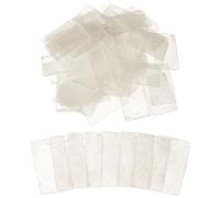 sourcing map 50 Pcs Capiz Shells, 30 mm x 50 mm Natural White Square Mica Sheets Single Hole for DIY Craft Making Wind Chimes Home Decoration Wedding Decorations