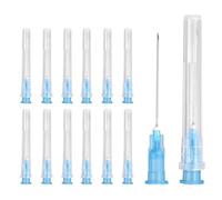 sourcing map 50 Pcs Dispensing Needle 23 Gauge 32 mm, Luer Lock Lab Dispensing Needle, Stainless Steel Tips for Laboratory Industrial Dispensing Refilling Inks Liquid Glue, (Blue)