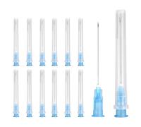 sourcing map 50 Pcs Dispensing Needle 23 Gauge 38 mm, Luer Lock Lab Dispensing Needle, Stainless Steel Tips for Laboratory Industrial Dispensing Refilling Inks Liquid Glue, (Blue)