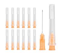 sourcing map 50 Pcs Dispensing Needle 25 Gauge 25 mm, Luer Lock Lab Dispensing Needle, Stainless Steel Tips for Laboratory Industrial Dispensing Refilling Inks Liquid Glue, (Orange)