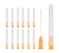 sourcing map 50 Pcs Dispensing Needle 25 Gauge 38 mm, Luer Lock Lab Dispensing Needle, Stainless Steel Tips for Laboratory Industrial Dispensing Refilling Inks Liquid Glue, (Orange)