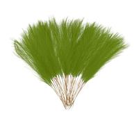 sourcing map 50 Pcs Faux Pampas Grass 52cm/20.5" Artificial Fake Dried Pampas Grass Decor with Stem for Floor Vase Filler, Wedding Decoration, Home Decoration, Grass Green