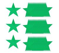 sourcing map 50 Pcs Glitter Star Cutouts, 5 Inch Star Shape Glitter Paper, Confetti Cut Outs for Bulletin Board Wall Party Decoration Supplies, Green
