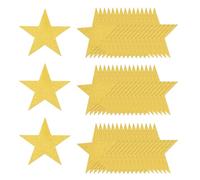 sourcing map 50 Pcs Glitter Star Cutouts, 6 Inch Star Shape Glitter Paper, Confetti Cut Outs for Bulletin Board Wall Party Decoration Supplies, Golden