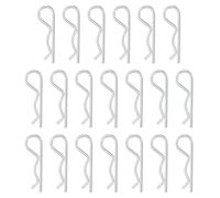 sourcing map 50 Pcs Hitch Pin Clip, 3mm x 65mm R Clips Carbon Steel Retaining Wire Hair Pins Cotter Pin Assortment Kit Clips for Trailer Tractors Mower Carts Truck Pin Clip, Silver
