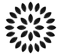 sourcing map 50 Pcs Horse Eye Shape Rhinestones, 10 x 5 mm Marquise Point Back Rhinestone Beads Glass Crystal Faceted Gems for Jewelry Making DIY Crafts Costume Crystal, Black