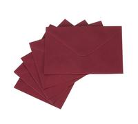sourcing map 50 Pcs Invitation Envelopes, 6 x 4 Inch Self-Adhesive Greeting Card Envelopes with Gummed Seal for Greeting Card, Wedding Invitations, Parties, Letter Mailing (Wine Red)