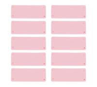 sourcing map 50 Pcs Leather Tags for Handmade Items, 0.79" x 1.97" Leather Labels Embossed Leather Tags with Holes Sewing Labels for Clothing Knitting DIY Jean Bag Shoe Hat, Pink