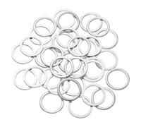 sourcing map 50 Pcs M14 Flat Washer, Aluminum Round Seal Gaskets 18mm OD 1.5mm Thick Flat Spacers for Screws Bolts Machinery Repair Accessories, Outdoor Construction, Silver Tone