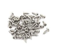 sourcingmap 50 Pcs M2 x 6mm Stainless Steel Phillips Round Head Self Tapping Screws Bolts