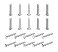 sourcing map 50 Pcs M3x16-0.5mm Phillips Pan Head Machine Screws, Carbon Steel Full Thread