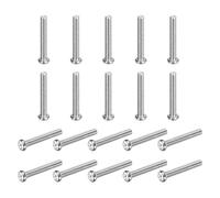 sourcing map 50 Pcs M3x20-0.5mm Phillips Pan Head Machine Screws, Carbon Steel Full Thread