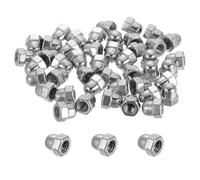 sourcing map 50 Pcs M4x0.7mm Acorn Cap Nuts, 304 Stainless Steel Metric Hex Cap Dome Head Hardware Nuts, Bright Finish for Light Fixtures, Machine, DIY Projects