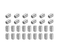sourcing map 50 Pcs M5-0.8 x 8mm Grub Screws, 304 Stainless Steel Cup Point Allen Head Screws Internal Hex Socket Drive for Bathroom Fixtures Repair Furniture DIY Project