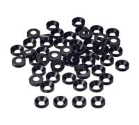 sourcing map 50 Pcs M5 Finishing Countersunk Washers, Aluminum Alloy Screw Gaskets, Cup Head Washer Gasket for Mechanical Accessories Parts, Black