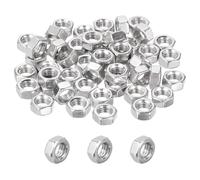 sourcing map 50 Pcs M5x0.8mm Hex Nuts, 316 Stainless Steel Metric Coarse Thread Hexagonal Hardware Nuts Fasteners for Electronic, Machine, DIY