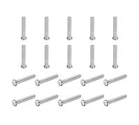 sourcing map 50 Pcs M5x30-0.8mm Phillips Pan Head Machine Screws, Carbon Steel Full Thread