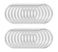 sourcing map 50 Pcs Metal Hoop Rings for Craft 1 Inch Floral Wreath Macrame Hoops Dream Catcher Rings for DIY Crafts Macrame Plant Hangers, Silver