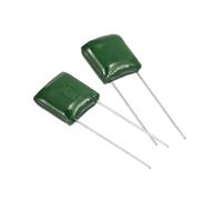 sourcing map 50 Pcs Metallized Polypropylene Film Capacitor, 0.22uF 100V 5% Metallized Polyester Film Capacitor Bulk, Electronic Component Assortment Kit for DIY Circuit Electric Device, Green
