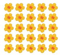 sourcing map 50 Pcs Mini Daisies Flower Sew on Patches, 0.6" Flower Appliques Patches Small Embroidered Floral Appliques Sew for Clothing Hats Bags Hair Accessories DIY, Yellow
