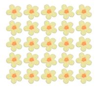 sourcing map 50 Pcs Mini Daisies Flower Sew on Patches, 0.6" Flower Appliques Patches Small Embroidered Floral Appliques Sew for Clothing Hats Bags Hair Accessories DIY, Cream