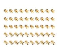 sourcing map 50 Pcs Mini Round Knobs, 8mm Small Drawer Pulls, Cabinet Knobs Handles Pulls for Dresser Closet Jewelry Box Gift Cases, Gold