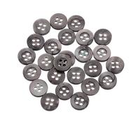 sourcing map 50 Pcs Natural Shell Buttons, 4 Hole Mother of Pearl Buttons 10mm Sewing Craft Buttons for Shirt Sewing DIY Crafts Decoration, Brown