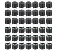 sourcing map 50 Pcs Passive Buzzer DC 1.5-5V 12x8.5mm Electric Tone Buzzer Alarm Piezo Beep Sounder Continuous Sound Beep for Physics Circuits Alarm Safety Development Boards House Shop