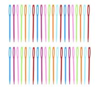 sourcing map 50 Pcs Plastic Sewing Needles 2.76" Large Eye Plastic Needles Lacing Yarn Embroidery Needles Learning Needles for DIY Sewing Handmade Crafts, Mixed Colors